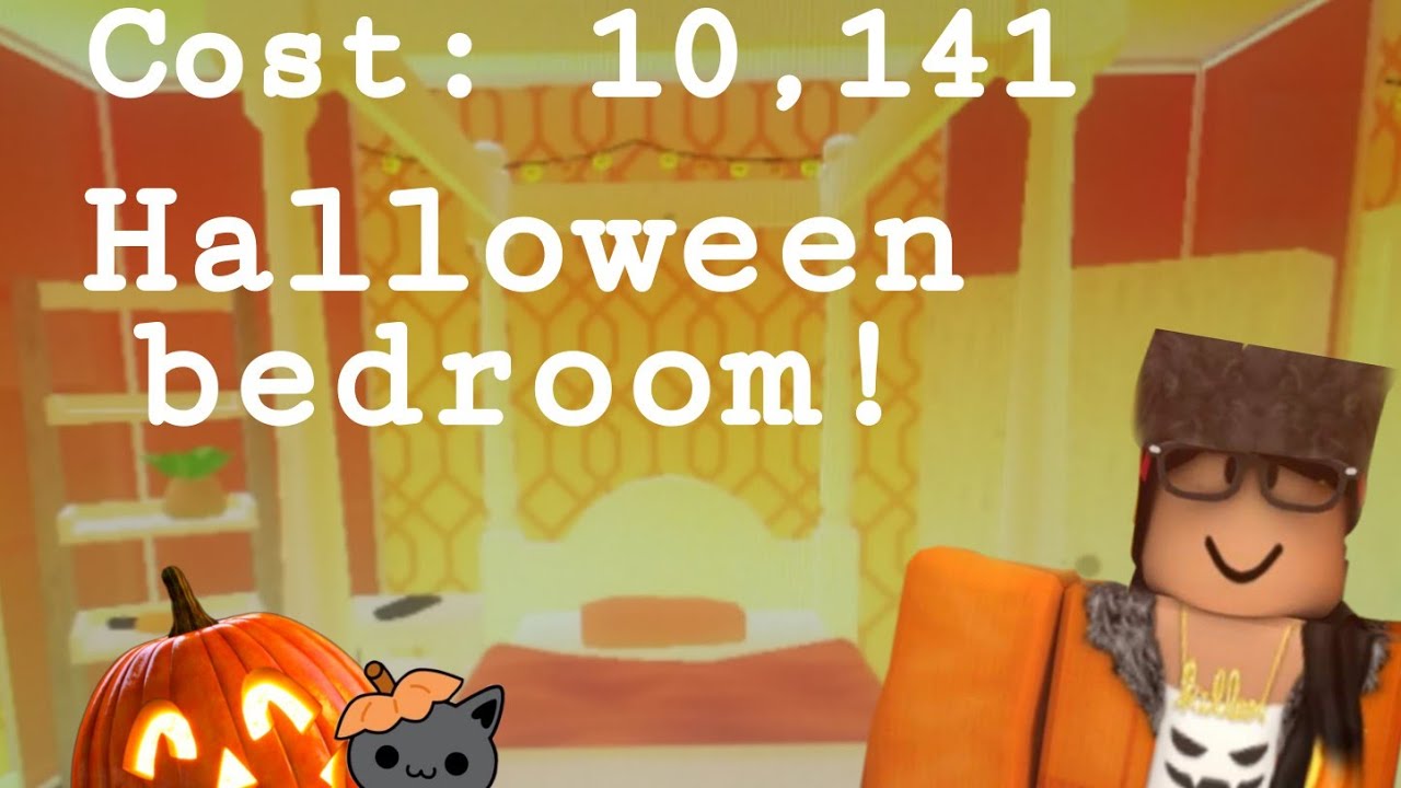 Halloween Pumpkin bedroom tour! bloxburg YouTube