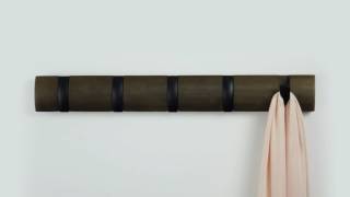 Вешалка настенная горизонтальная UMBRA Flip 5 крючков видео Топ 8 оригинальных напольных вешалок