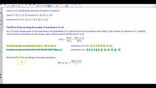 Math 14 5.2 Objective 2: Determine the Probability using the General Addition Rule