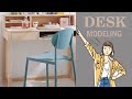 modeling_desk003_smart3dsmax_modeling
