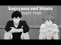 kageyama and hinata(paper rings)