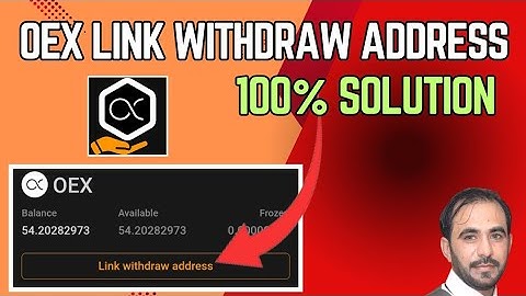 OpenEx Link Withdraw Address Error | Oex Link Withdraw Address | Oex Link Withdraw Address Problem