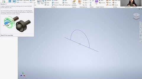 Autodesk Inventor 2021: Revolve tool concept