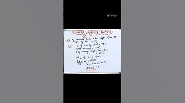 Compairing Quantities -Ex 7.1 Q.5 Class 8  Chapter 7 If Chameli had 75% left after   #maths #shorts