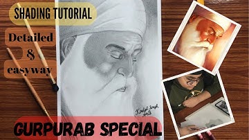 How to Draw Guru Nanak Dev Ji ll Part 2 ll Shading Tutorial ll Step By Step ll