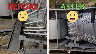 THE WORST I EVER SEEN-INDOOR COIL REPLACEMENT#hvac #pets #az