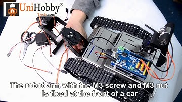UniHobby Wifi Robot Car Kit DS Arduino 2560 THRobot WiFi  Arm Installation