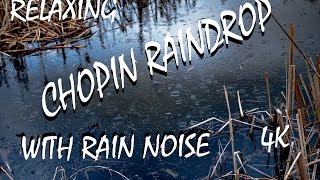 Video thumbnail of "The Prelude Op. 28, No. 15, by Frédéric Chopin Raindrops with Relaxing Rain Noise"