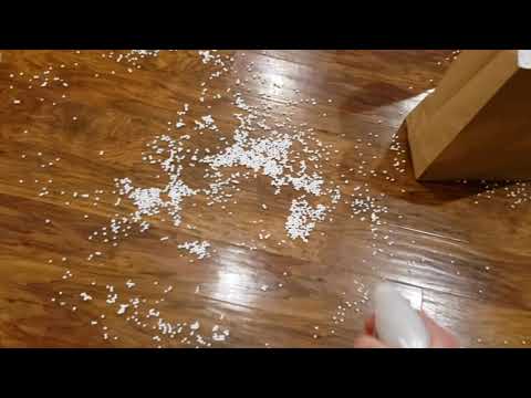 Easy Way to Pick Up Static Styrofoam Balls From The Floor