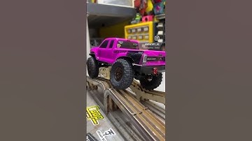 SCX24 Basecamp taking on the pipeline! #rc #scx24 #crawler #shorts