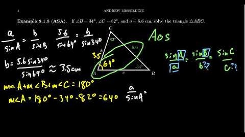 Solving Oblique Triangles (ASA) Using the Law of Sines