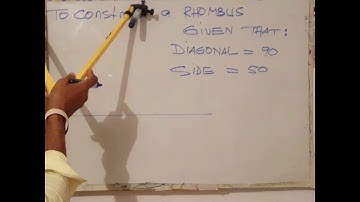 How to construct a Rhombus given the length  of diagonal  and one side.