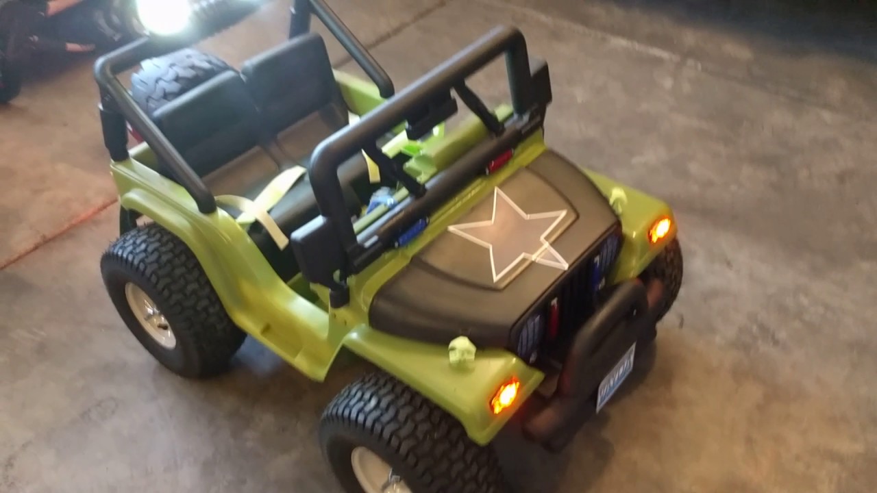 Pink Power Wheels Jeep modified YouTube