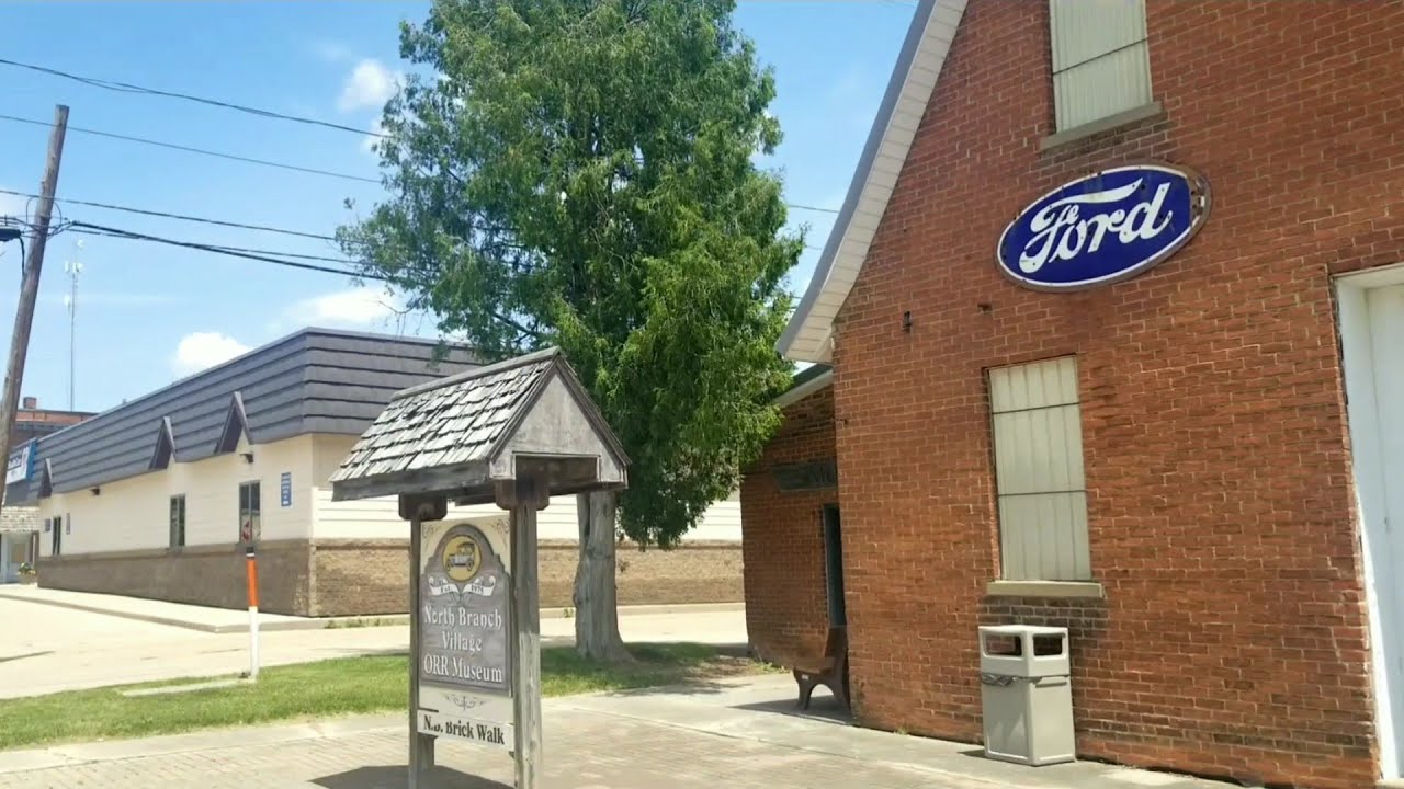 North Branch, Michigan. Orr Historical Museum and town driving tour