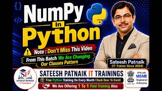 Python Day 4 🚀 NumPy in Python | Important Concepts You Must Know | Free Python Classes