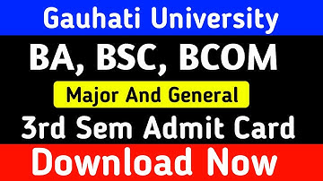 GU BA, BSC, BCOM 3rd Sem Admit Card Download 2022 // How to download gu 3rd sem admit card?