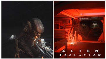 Alien: Isolation Scary Moment - The Trap : Escape to the Airlock [4K HDR 60 fps] PS5 No Commentary