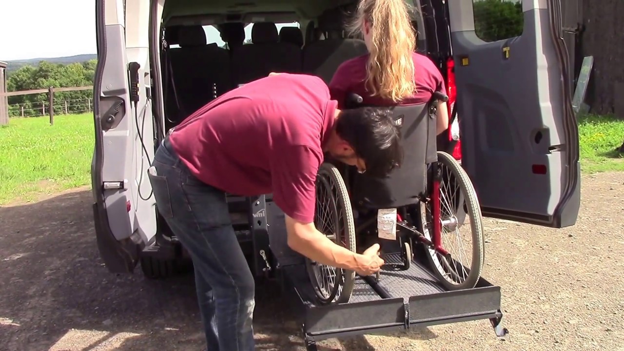 Details of installation of Ricon wheelchair lift in a Ford Transit