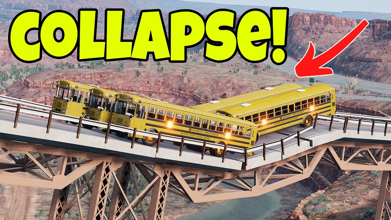 Экстремальные испытания на РАЗБОРНОМ МОСТЕ! | BeamNG Drive Mods