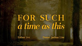 For Such a Time as This | Esther 3-4
