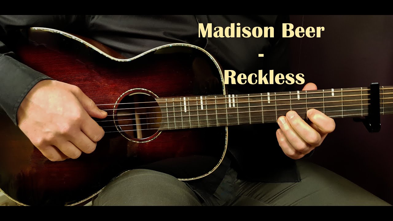 How To Play MADISON BEER RECKLESS Acoustic Guitar Lesson Tutorial 