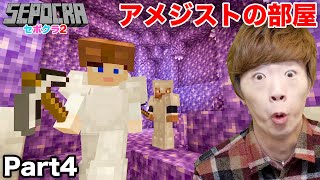 【セポクラ2】Part4 - 大量のアメジスト部屋を発見！！これで大金持ち！？【マインクラフト / マイクラ】【セイキンゲームズ】