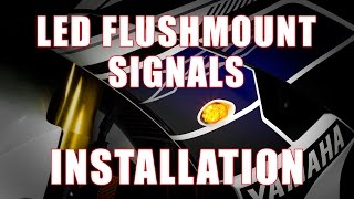 Smoke LED Flush Mount Turn Signal Light for YAMAHA YZF R1 R6/R6S 2006 2007 2008