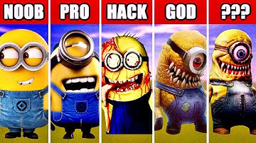 pixel art ( Noob vs pro vs hacker vs God) Minions in Minecraft ✨