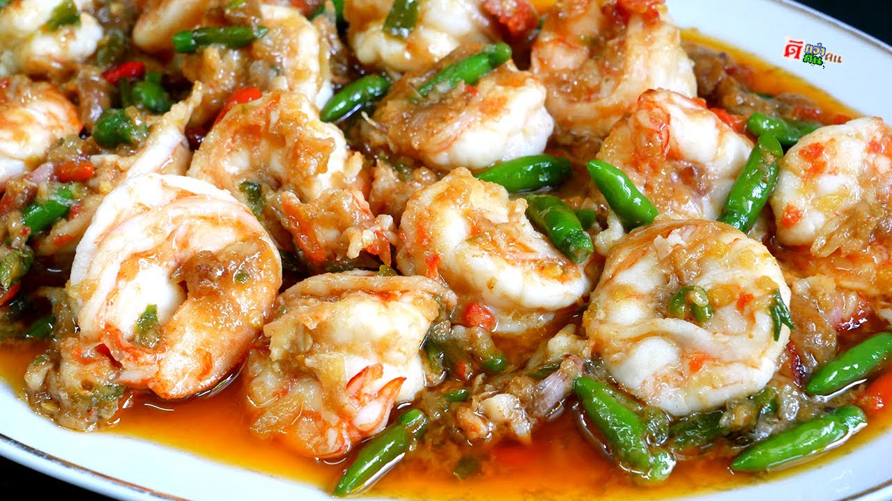 กุ้งผัดพริกขี้หนู  วิธีผัดให้หอมๆ ชวนกิน ไม่เหม็นเขียว