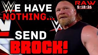 Lesnar Has BIZARRE RETURN As WWE Enters PANIC MODE For Clash In Italy | RAW 5/18/26