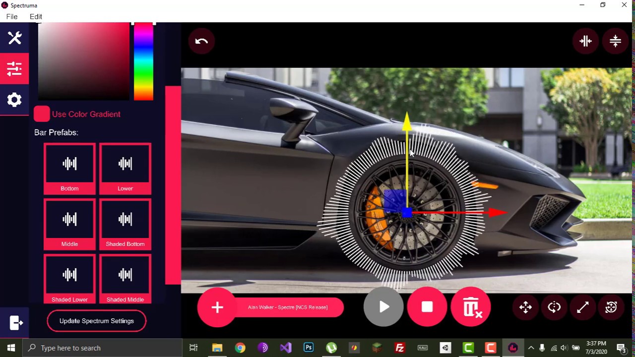 Spectruma Audio Visualizer Maker for Android and Windows Tutorial