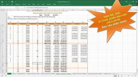 Tạo báo cáo phân nhóm với hàm BS_SQL của Add-in A-Tools 2019