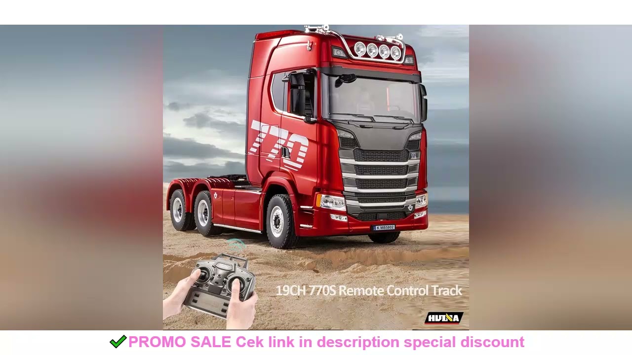 HUINA 1/18 19CH RC Truck 1501 770S Scania Alloy Tractor 2.4G Remote Control Engineering Trailer Truc