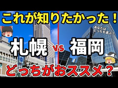 【日本地理】札幌VS福岡！南北頂上決戦！【ゆっくり解説】