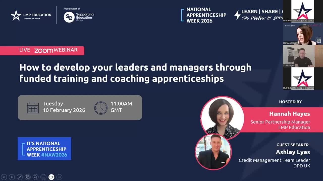How to develop your leaders and managers through funded training and coaching apprenticeships