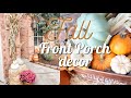 NEW! FALL FRONT PORCH DECORATE WITH ME!! Small Front Porch Fall Décor Ideas!!