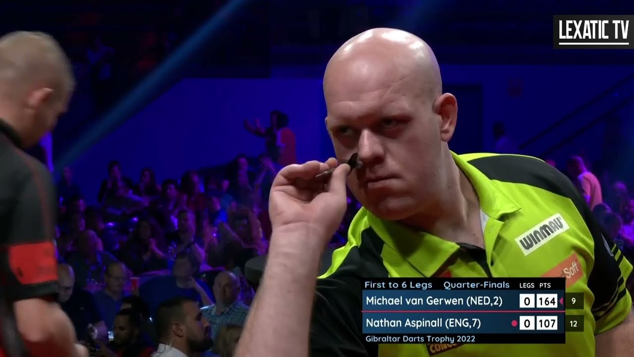 Michael van Gerwen vs Nathan Aspinall Quarter Final Gibraltar Darts Trophy 2022