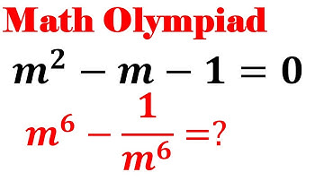Math Olympiad Problem m^2-m-1=0 | A Nice Algebra Problem | Equation Solving | Math Olympiad Problem