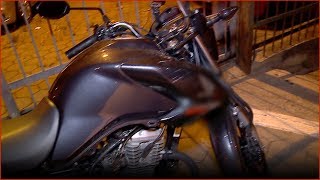 Dupla é presa em flagrante com motocicleta furtada