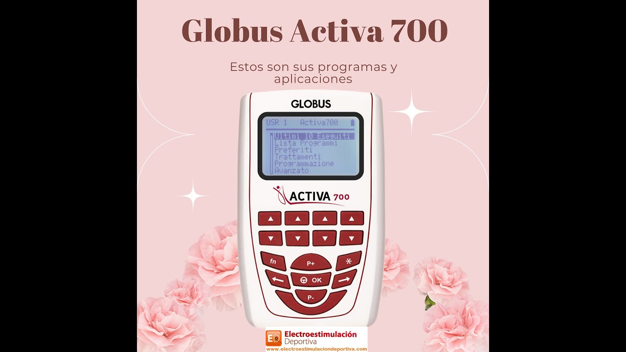 Électrostimulateur Musculaire Professionnel Globus Activa 700 - 4 Canaux, Blanc, Garantie 2 Ans