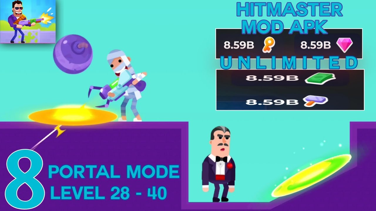 Hitmasters : part 8 gameplay portal mode level 28 - 40 (IOS android)