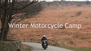 Motorcycle Camping on a Triumph Bonneville T120 in Winter | Nature ASMR | Camping in the rain