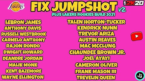 LAKERS ROSTER UPDATE FIX JUMPSHOT AND ROOKIES BUILD NBA2K20 MOBILE V2