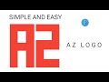 A SIMPLE AND EASY LETTER LOGOS IN PIXELLAB EASILY | AZ LOGO DESIGN #viral #logo #trend @FaizyNhidz