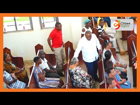 Former President Uhuru Kenyatta Tickles Margaret Kenyatta S Shoulder After Receiving Sacrament 