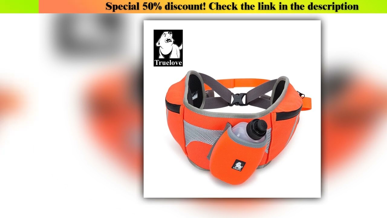 Top Truelove Pet Waist Leash Dog Walking Fanny Pack with Phone Holder Dog Poop Bag Pocket Dog Treat