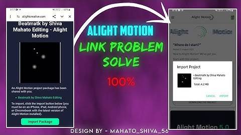 Alight Motion Project Import Solve 2025 Problem Import Package Problem 100% Solve Alight Motion
