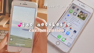 CUSTOMIZING my iphone 7 plus | ios 15 AESTHETIC SETUP | 2024