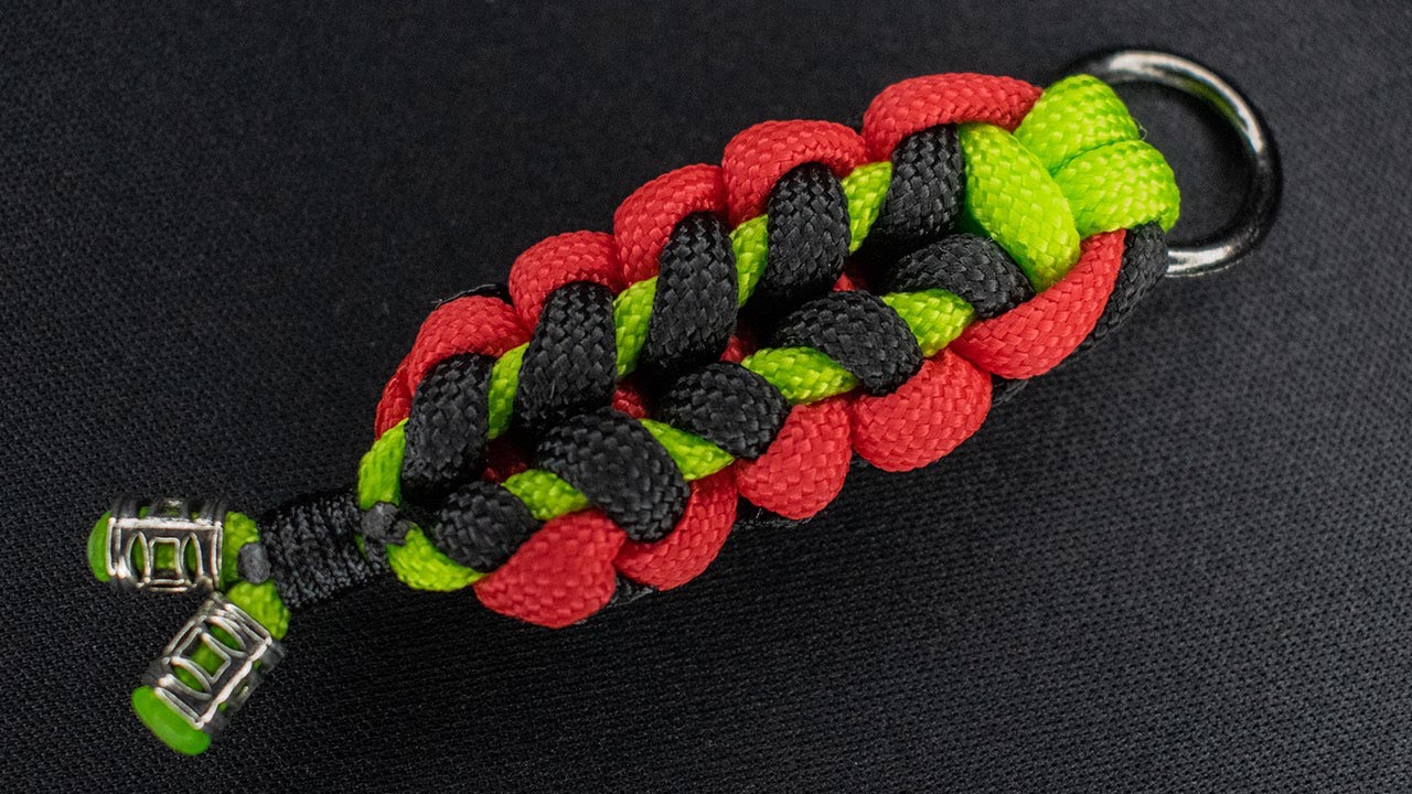 Llavero paracord sencillo de tres colores