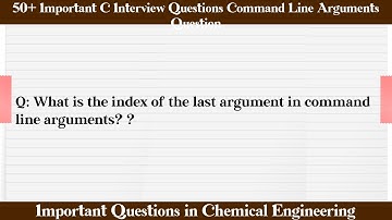MCQ Questions C Interview Questions Command Line Arguments with Answers